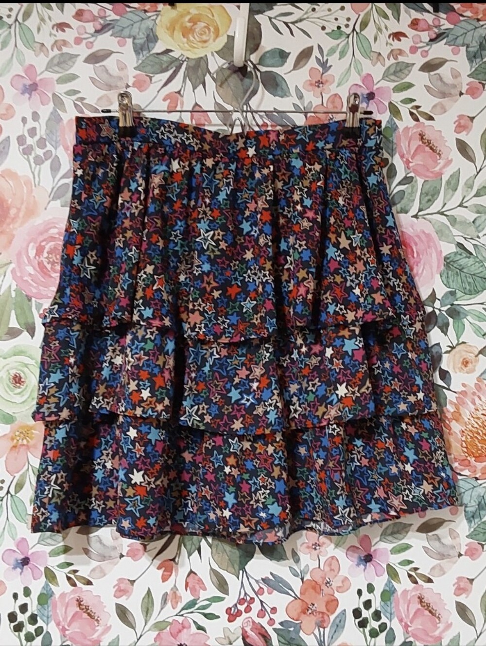 NWT J. Crew Kaleidoscope Star Tiered Skirt - Size 10